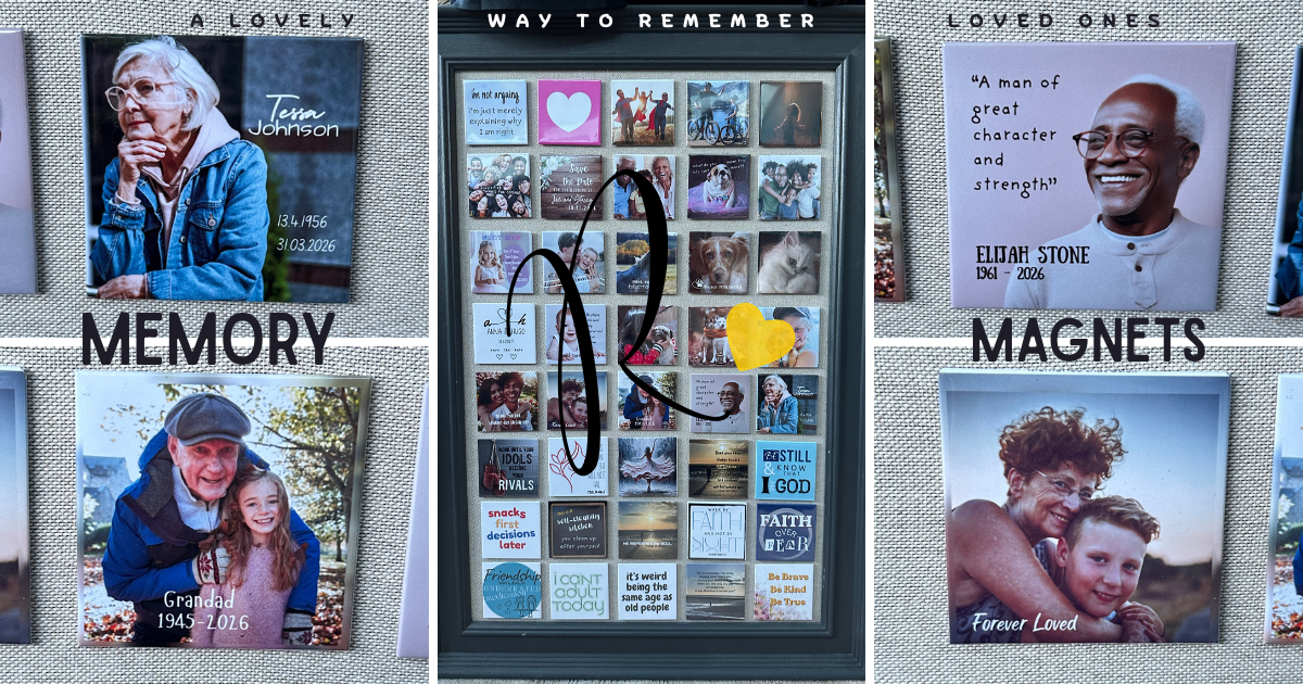Custom Square Photo Magnets | Personalised Fridge Magnet | UK Made Gift