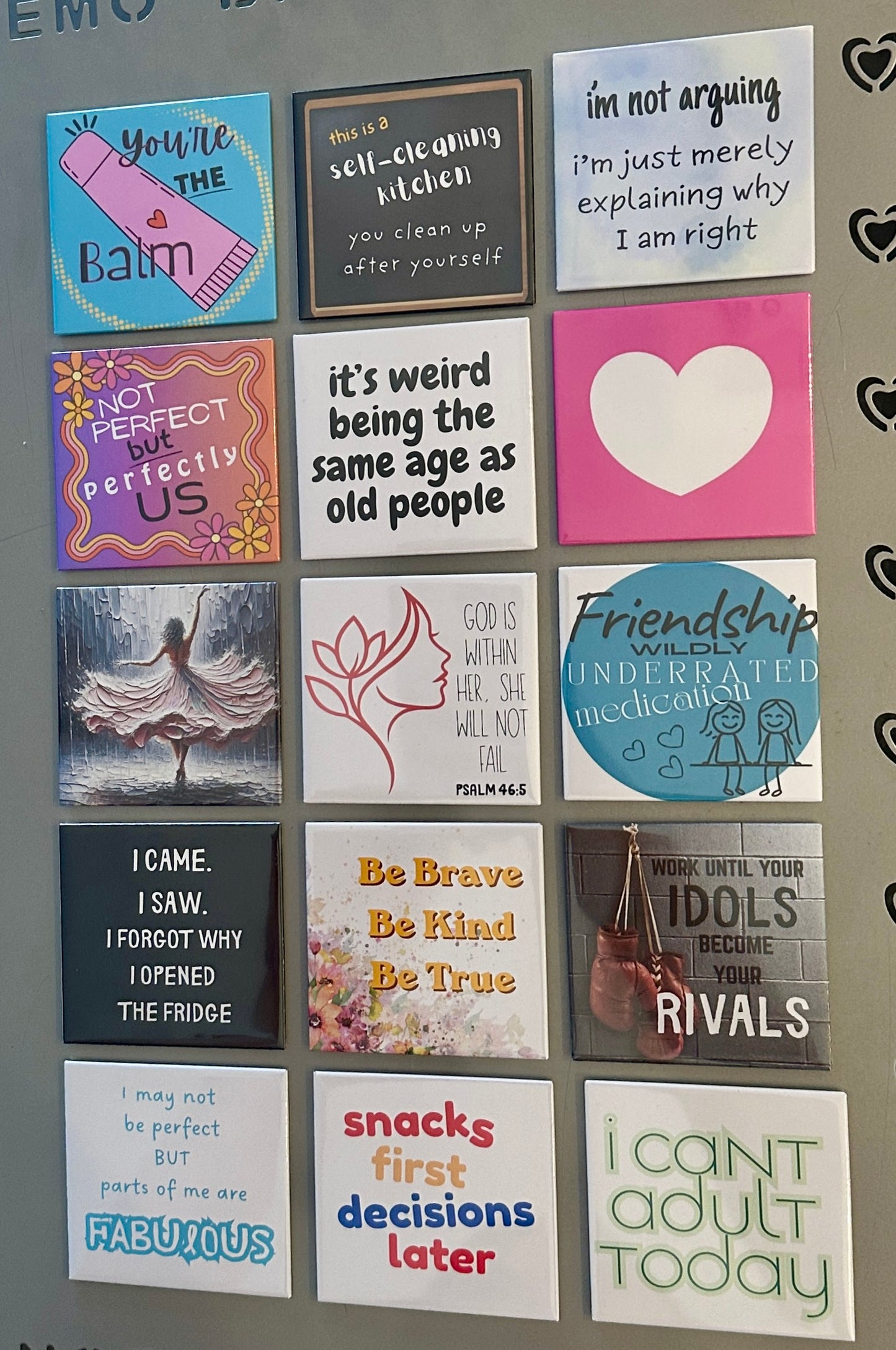 Funny Fridge Magnets | Humorous Quote Magnet Set | Novelty Kitchen Magnets | Stocking filler/Secret Santa Gift UK