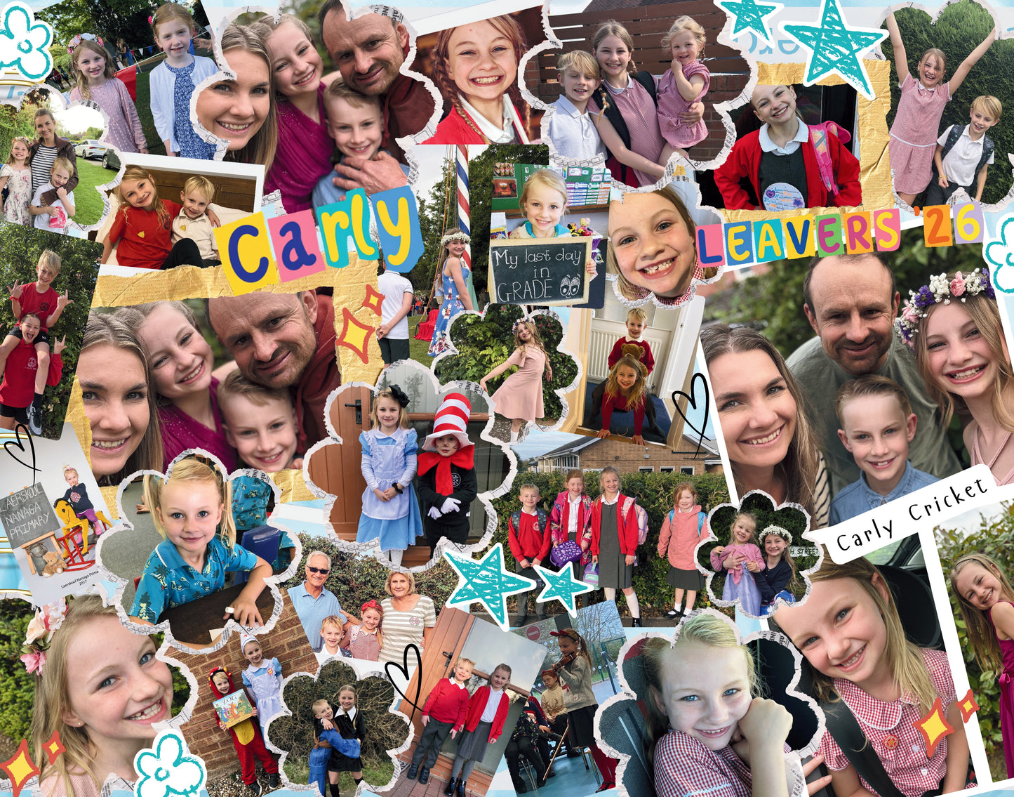 School Leavers Photo Collage | Scrapbook-Style Memory Print, Designed For You From 10–35 Photos