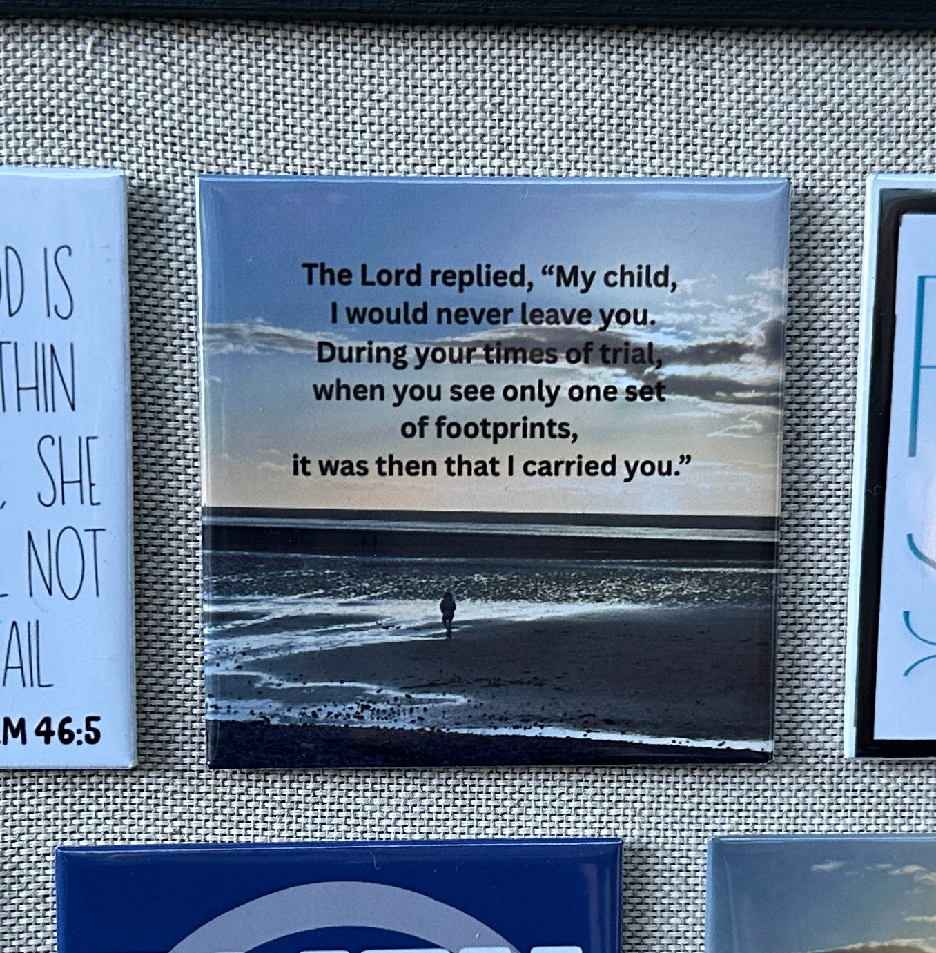 Bible Verse Magnets | Christian Fridge Magnet Set | Scripture Gift | Baptism Confirmation Gift | Faith Encouragement | Church Gift UK
