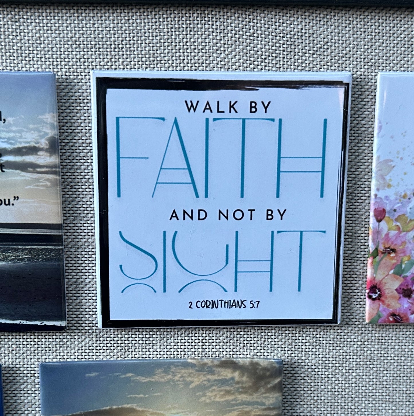 Bible Verse Magnets | Christian Fridge Magnet Set | Scripture Gift | Baptism Confirmation Gift | Faith Encouragement | Church Gift UK