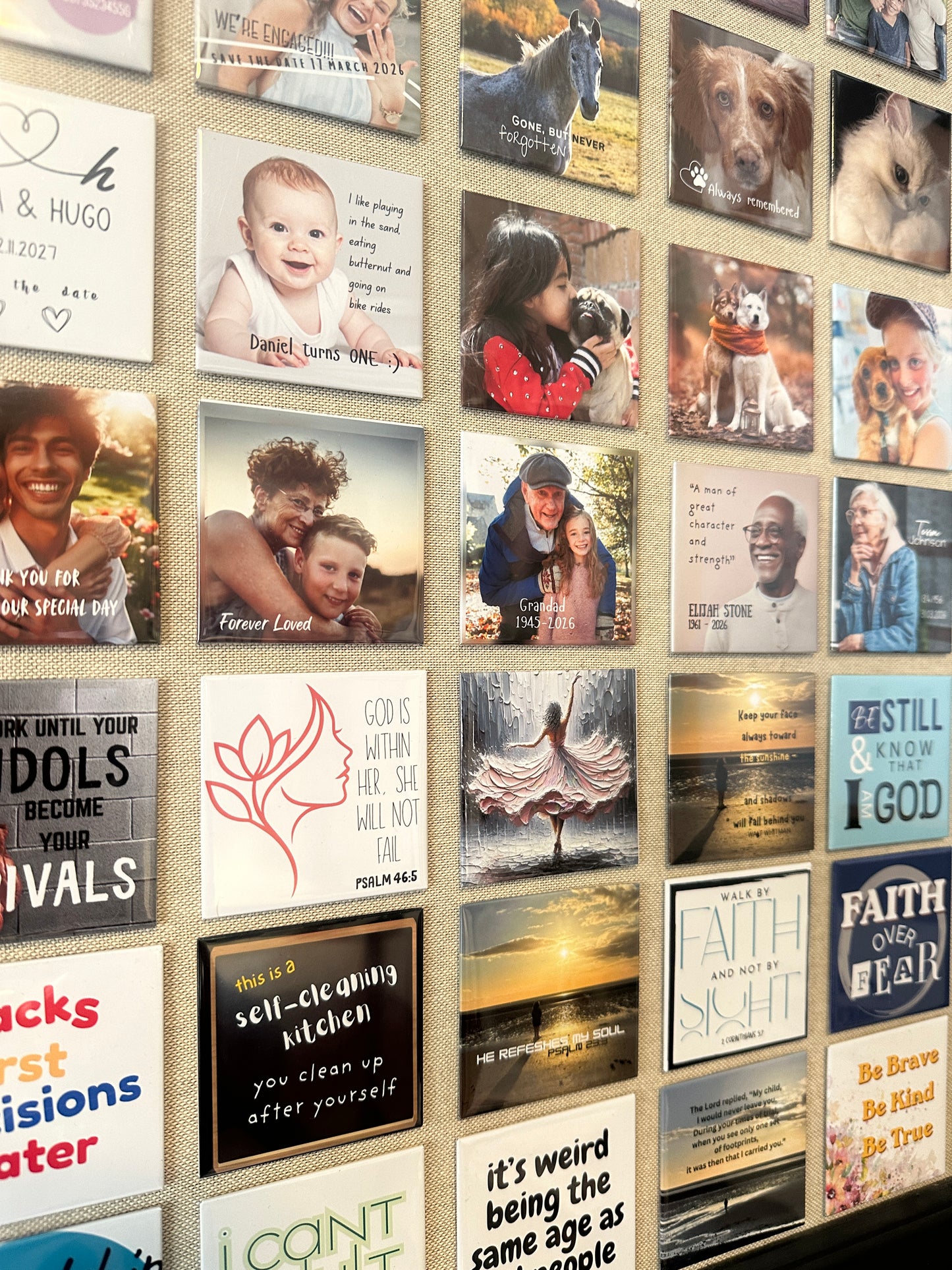 Custom Square Photo Magnets | Personalised Fridge Magnet | UK Made Gift