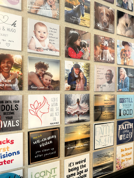 Custom Square Photo Magnets | Personalised Fridge Magnet | UK Made Gift