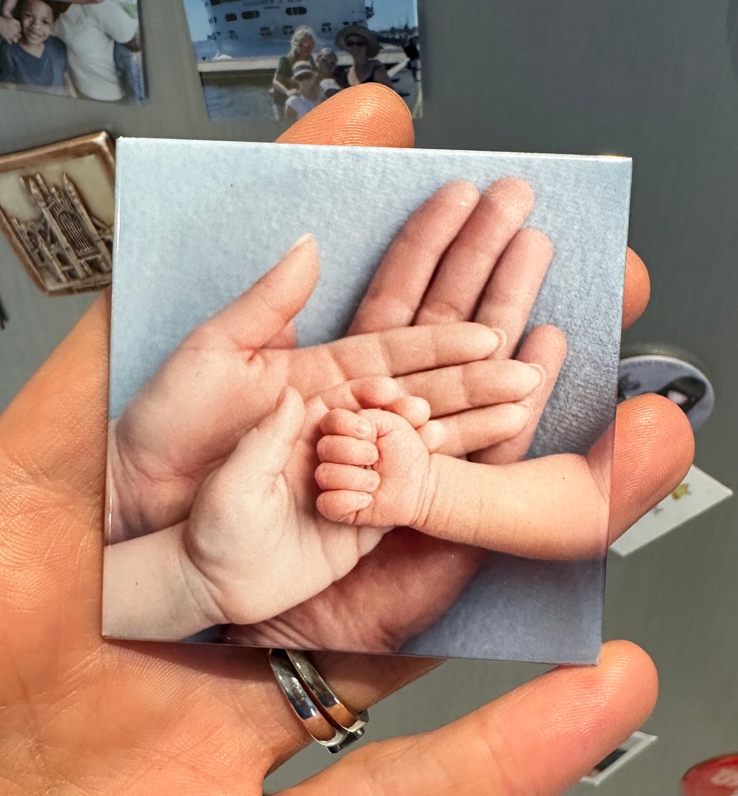 New Baby Photo Magnets | Baby's First Year Keepsake Set | New Parent / Grandparent Gift | UK Made Keepsake