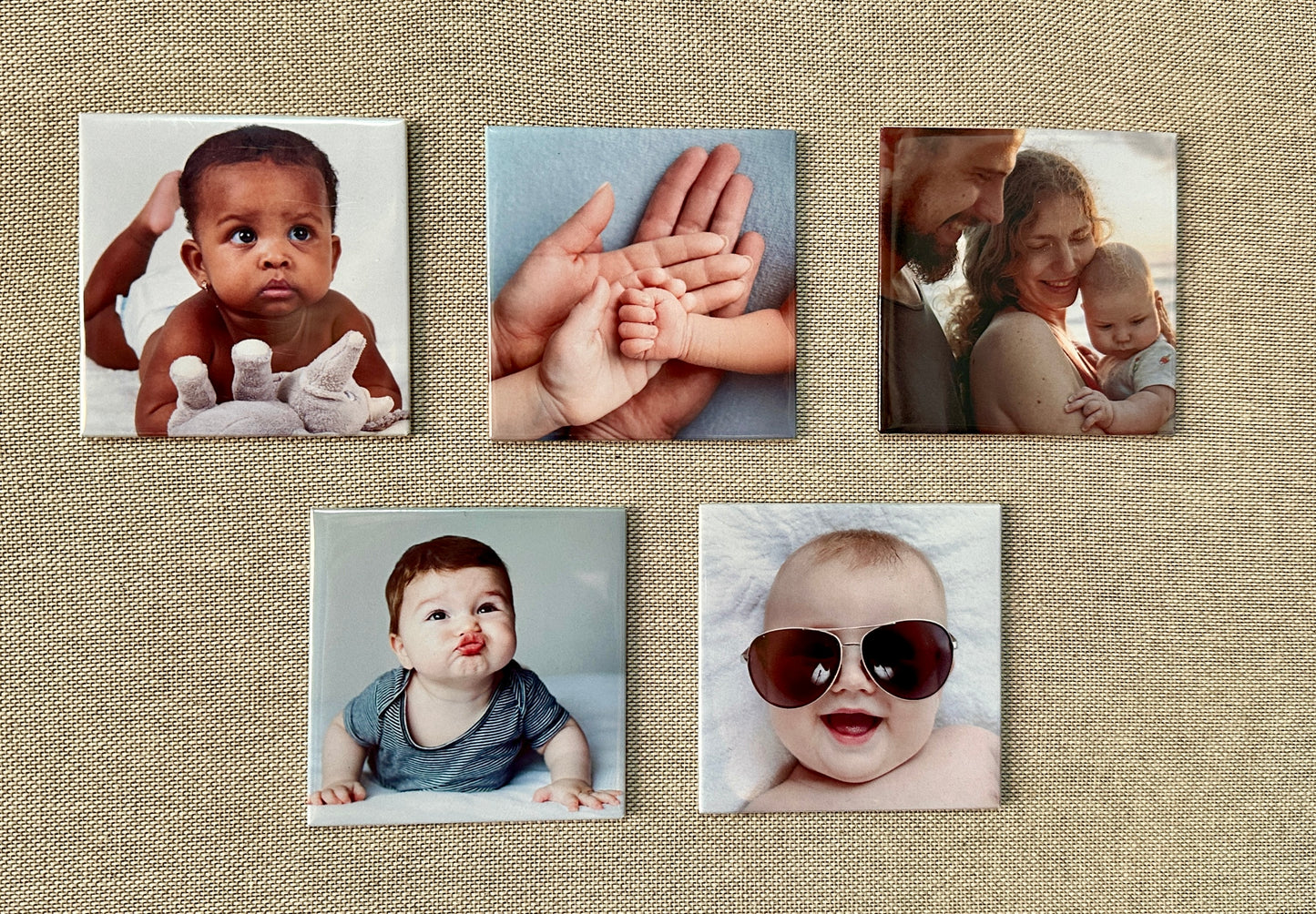 New Baby Photo Magnets | Baby's First Year Keepsake Set | New Parent / Grandparent Gift | UK Made Keepsake