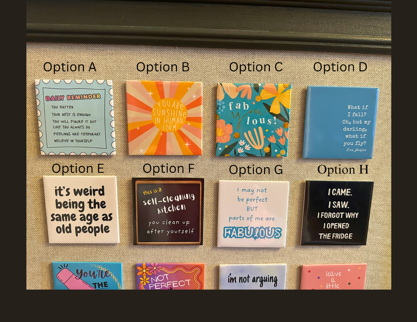 Funny Fridge Magnets | Humorous Quote Magnet Set | Novelty Kitchen Magnets | Stocking filler/Secret Santa Gift UK