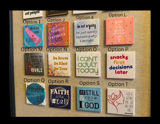 Inspirational Quote Magnets | Positive Affirmation Fridge Magnet Set | Motivational Kitchen Decor | Self Care Gift | Stocking Filler | Secret Santa Gift | 2.5" Premium Magnets | Gift UK