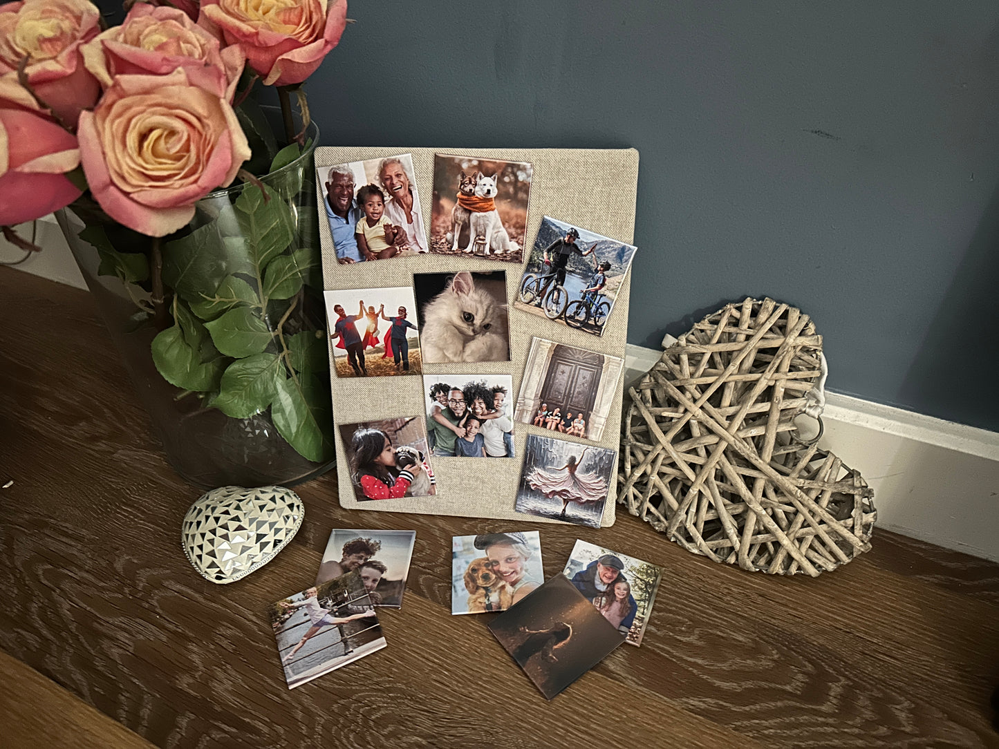 Photo Magnet Set | 6, 9 or 12 Personalised Photo Fridge Magnets | Magnetic Collage Photo Display | UK Made Keepsake